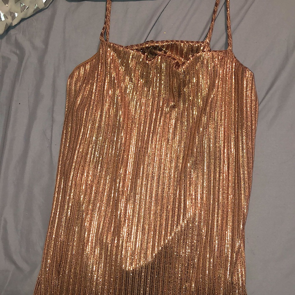 Sparkly gold midi dress